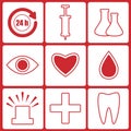 Icons for the hospital