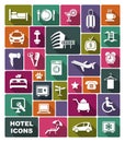 Icons on a hotel theme Royalty Free Stock Photo