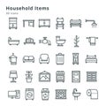30 icons Household Items