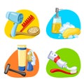 Icons hygiene and self-care