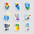 Icons for industry and ecology Royalty Free Stock Photo
