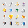 Icons for industry and technology Royalty Free Stock Photo