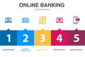 online banking icons Infographic design