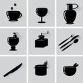 Icons kitchen. Royalty Free Stock Photo