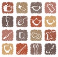Icons of kitchen ware Royalty Free Stock Photo
