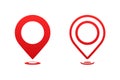 Icons map pointer. Pointer pin marker for travel place vector illustration