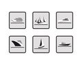 Icons with marine passenger transport