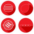 Icons meat products.