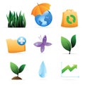Icons for nature, energy and ecology