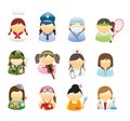 Icons Occupations Woman Royalty Free Stock Photo