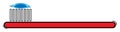 Tooth brush with tooth paste color vector Royalty Free Stock Photo