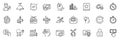 Icons pack as Airplane, Edit person and Web mail line icons. For web app. Vector