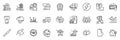 Icons pack as Ambulance transport, Bribe and Survey results line icons. For web app. Vector