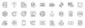 Icons pack as Analysis graph, Phone survey and Smile line icons. For web app. Vector