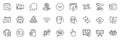 Icons pack as Card, Refresh website and Global business line icons. For web app. Vector