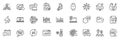 Icons pack as Computer fingerprint, Fake news and Accounting line icons. For web app. Vector