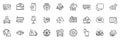 Icons pack as Computer keyboard, Demand curve and Car charging line icons. For web app. Vector