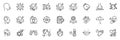 Icons pack as Coronavirus, Sick man and Dont touch line icons. For web app. Vector