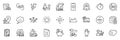 Icons pack as 360 degrees, Correct answer and Speech bubble line icons. For web app. Vector Royalty Free Stock Photo