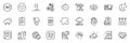 Icons pack as Evaporation, Charging station and Puzzle line icons. For web app. Vector