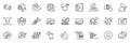 Icons pack as Fake internet, Internet and Headshot line icons. For web app. Vector