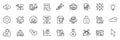 Icons pack as Fake review, Judge hammer and Cake line icons. For web app. Vector