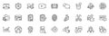 Icons pack as Globe, Cut and Ranking line icons. For web app. Vector