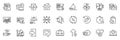 Icons pack as Instruction manual, Dao and Spanner line icons. For web app. Vector
