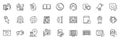 Icons pack as Map, Sign out and Photo thumbnail line icons. For web app. Vector