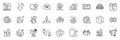 Icons pack as Plane, Milk and Charging cable line icons. For web app. Vector