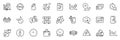 Icons pack as Plane, Safe time and Timer line icons. For web app. Vector