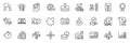 Icons pack as Recovery computer, E-mail and Approved checkbox line icons. For web app. Vector