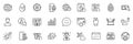 Icons pack as Refrigerator, Energy inflation and Wallet line icons. For web app. Vector