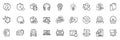 Icons pack as Speakers, Card and Car service line icons. For web app. Vector