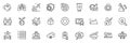 Icons pack as Sunscreen, Square meter and Covid test line icons. For web app. Vector