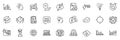 Icons pack as Timer, Copyright chat and Ranking star line icons. For web app. Vector