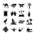 Icons Pack of Old Traditional Heritage in Arab Gulf Countries Royalty Free Stock Photo