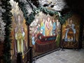 Icons painted inside the cave at St. Andrew`s Monastery