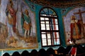 Icons painted by Nicolae Grigorescu. Courtyard of the Monastery Zamfira