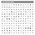 182 icons and pictograms set