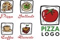 Icons of pizza / cafe / restaurant