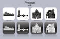 Icons of Prague Royalty Free Stock Photo