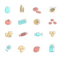 Icons-products that cause an allergic reaction.