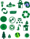 Icons for Recycling in the world Royalty Free Stock Photo