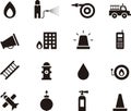 Icons relating to work of firemen