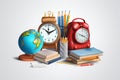 Icons set for back to school, learning and onlline education banners. Royalty Free Stock Photo