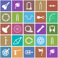 Icons set of bicycle parts Royalty Free Stock Photo