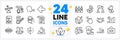 Icons set of Bribe, Interview and Cursor line icons. For web app. Vector