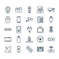 Icons Set. Collection Of Surveillance, Extension Cord, Socket And Other Elements. Also Includes Symbols Such As Web