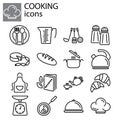 Icons set. Cooking, kitchenware Royalty Free Stock Photo